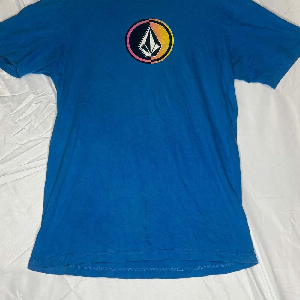 Vintage/Y2K Volcom Blue Short Sleeve Logo Stone Graphic T-Shirt medium